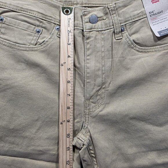 Levis 514 Pants Mens 32x30 Tan Straight Leg Stretch Denim Khaki Chino Casual - Picture 6 of 10